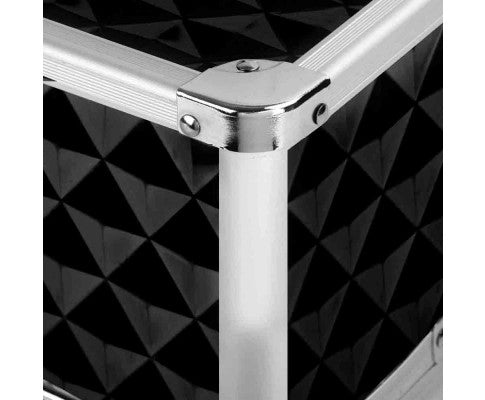 Embellir Portable Cosmetic Beauty Makeup Carry Case - Diamond Black