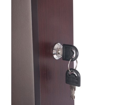 110cm Mirror with Cabinet - Walnut