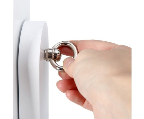 Jewellery Cabinet with Mirror and LED Light - White