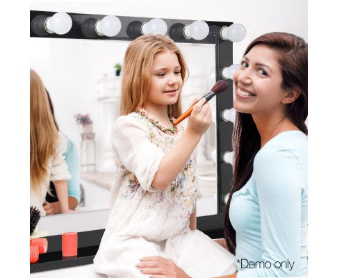 Embellir Make Up Mirror with LED Lights - Black