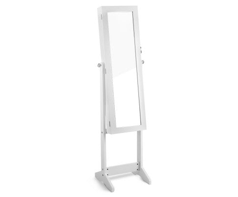 110cm Mirror with Cabinet - White