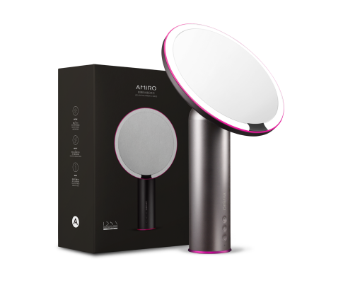 Amiro 8" Smart Lighted Makeup Mirror with Natural Daylight LED Lights Black