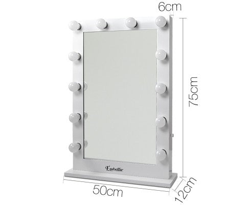 Embellir Make Up Mirror with LED Lights - White