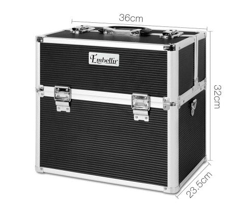 Embellir Portable Cosmetic Beauty Makeup Carry Case - Black