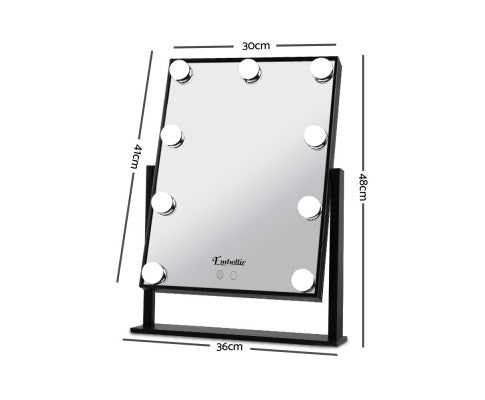 Embellir LED Standing Makeup Mirror - Black