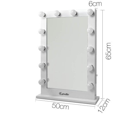 Embellir Make Up Mirror with LED Lights - White