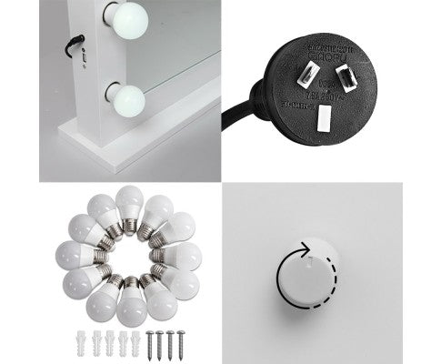 Embellir Make Up Mirror with LED Lights - White