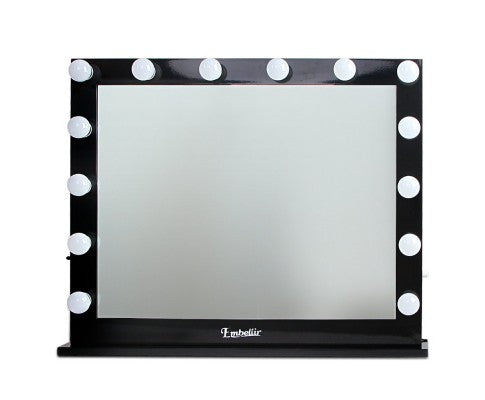 Embellir Make Up Mirror with LED Lights - Black