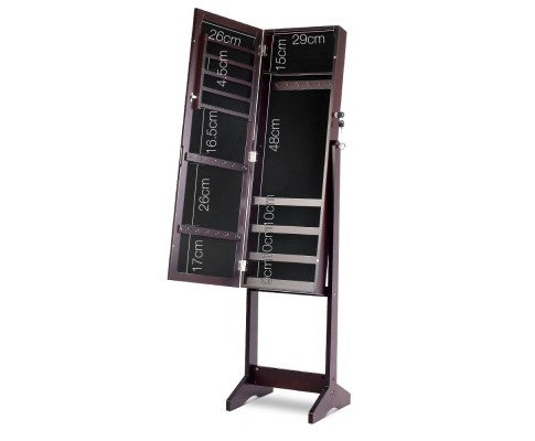 110cm Mirror with Cabinet - Walnut