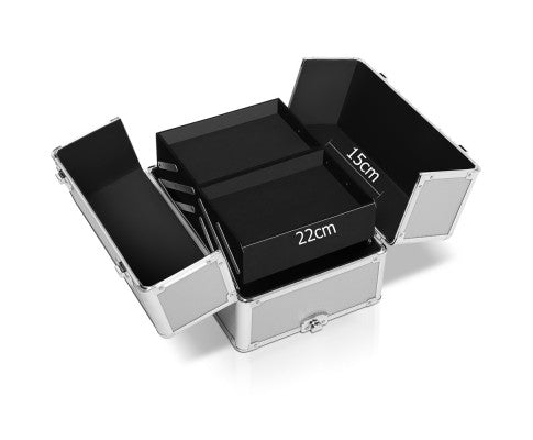 Embellir 7 in 1 Portable Cosmetic Beauty Makeup Trolley - Silver