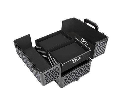 Embellir 7 in 1 Portable Cosmetic Beauty Makeup Trolley - Diamond Black