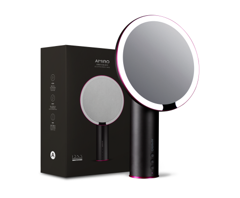 Amiro 8" Smart Lighted Makeup Mirror with Natural Daylight LED Lights Black