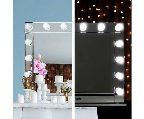 Embellir Make Up Mirror with LED Lights - Silver