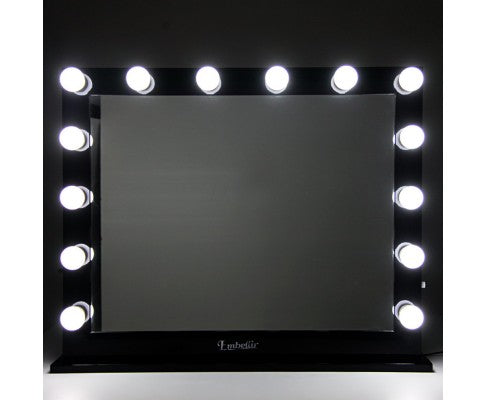 Embellir Make Up Mirror with LED Lights - Black