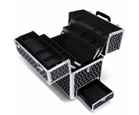 Embellir Portable Cosmetic Beauty Makeup Carry Case - Diamond Black