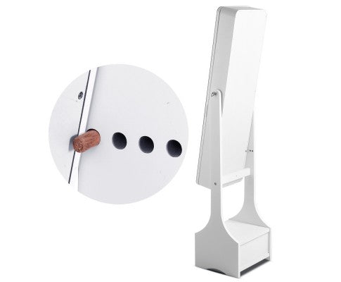 Jewellery Cabinet with Mirror and LED Light - White