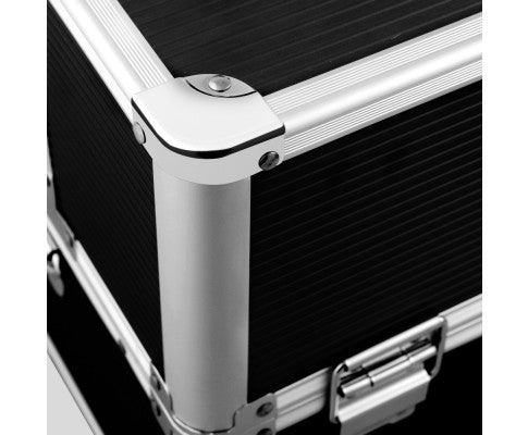 Embellir Portable Cosmetic Beauty Makeup Case with Mirror - Black