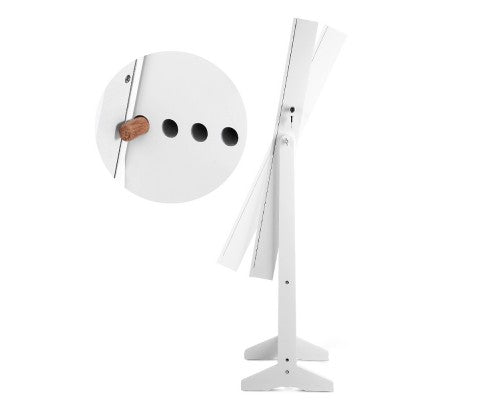 110cm Mirror with Cabinet - White