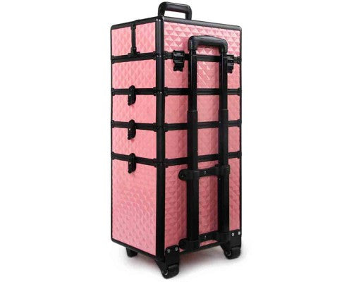 Embellir 7 in 1 Portable Cosmetic Beauty Makeup Trolley - Diamond Pink
