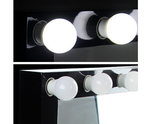 Embellir Make Up Mirror with LED Lights - Black