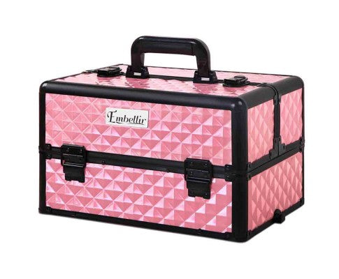 Embellir 7 in 1 Portable Cosmetic Beauty Makeup Trolley - Diamond Pink