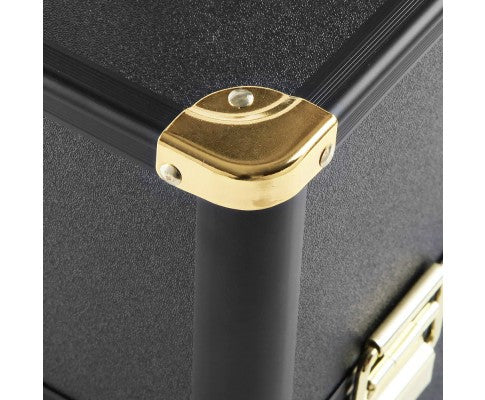 Embellir Portable Cosmetic Beauty Makeup Case - Black & Gold