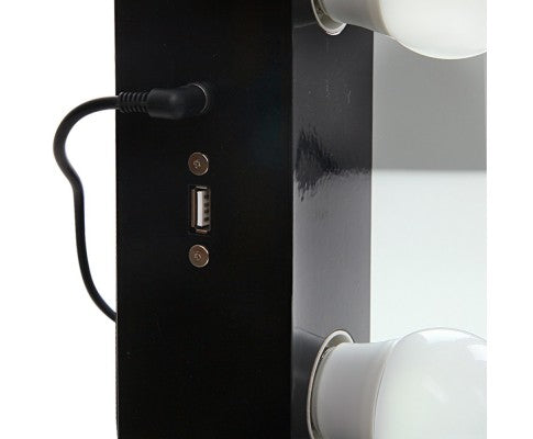 Embellir Make Up Mirror with LED Lights - Black