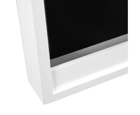 Wall Mounted Mirror with Jewellery Cabinet - White