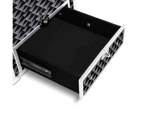 Embellir Portable Cosmetic Beauty Makeup Carry Case - Diamond Black