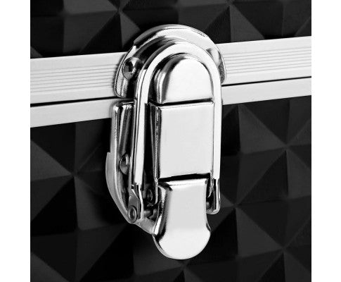 Embellir Portable Cosmetic Beauty Makeup Carry Case with Mirror - Diamond Black