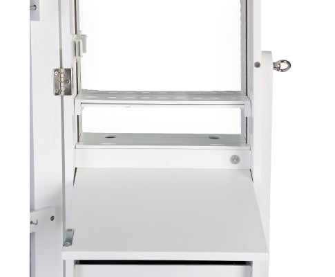 Jewellery Cabinet with Mirror and LED Light - White