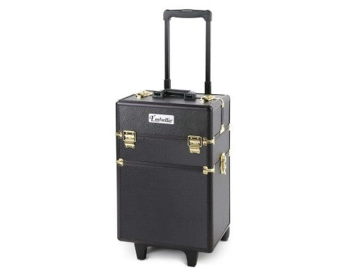Embellir 7 in 1 Portable Cosmetic Beauty Makeup Trolley - Black & Gold
