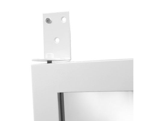 Wall Mounted Mirror with Jewellery Cabinet - White