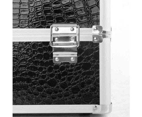 Embellir Portable Cosmetic Beauty Makeup Case - Crocodile Black