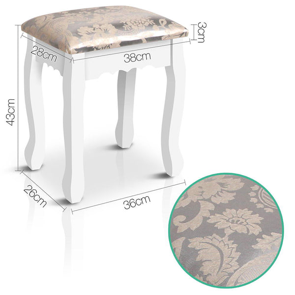 Artiss Single Drawer Dressing Table with Mirror - White