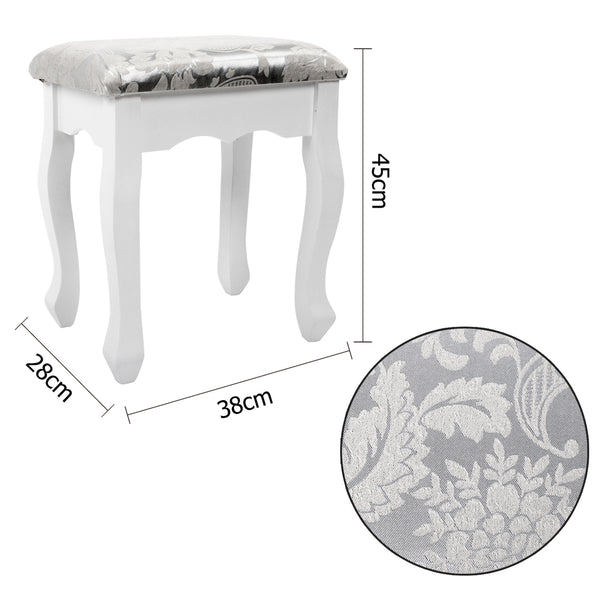 Artiss 4 Drawer Dressing Table with Mirror - White