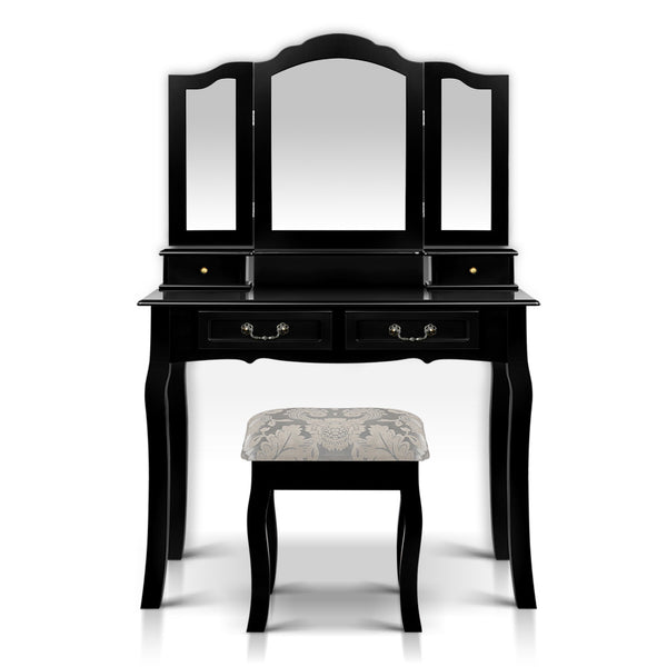 Artiss Dressing Table with Mirror - Black