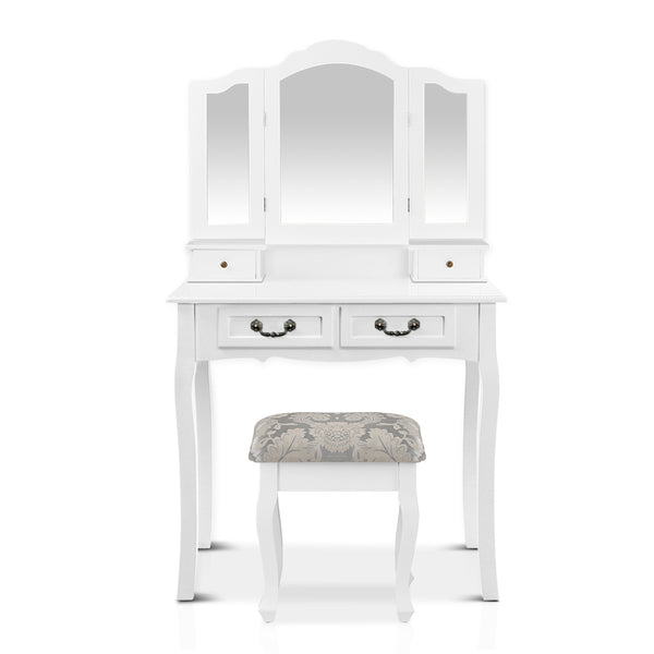 Artiss Dressing Table with Mirror - White