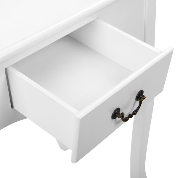 Artiss 3 Drawer Dressing Table with Mirror - White
